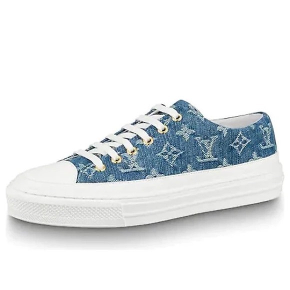 LOUIS VUITTON LV Stellar Low Top Denim Blue 36.5 - Picture 1 of 6